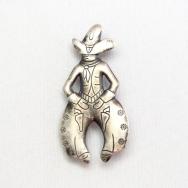 Vintage 【BELL TRADING POST】 Cowboy Shaped Silver Pin c.1950～