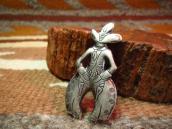 Vintage 【BELL TRADING POST】 Cowboy Shaped Silver Pin c.1950～