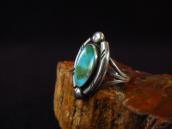 Vintage Navajo Split Shank Ring w/Oval Blue Gem TQ  c.1960