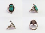 Vintage Navajo Split Shank Ring w/Oval Blue Gem TQ  c.1960