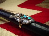 【Frank Patania】Vintage 『Hopi Mask』 Men's Ring w/TQ  c.1950