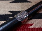 Antique Thunderbird Applique Men's Wide Band Ring  c.1935～