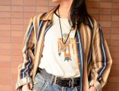 Atq Navajo Stamped Thunderbird Shape Fob Necklace  c.1930～