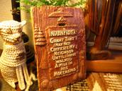 Vintage Indian Prayer Wood Composite Proverb Plaque  c.1940～