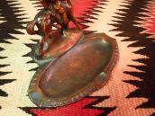 Vintage Bronze Cast Ashtray w/Indian Riding Horse  c.1950