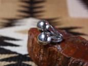 Antique Two "Navajo Pearls" Face Silver Tourist Ring c.1930～