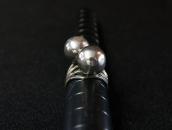 Antique Two "Navajo Pearls" Face Silver Tourist Ring c.1930～