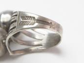 Antique Two "Navajo Pearls" Face Silver Tourist Ring c.1930～