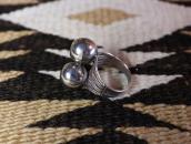Antique Two "Navajo Pearls" Face Silver Tourist Ring c.1930～