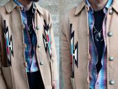 Atq Navajo Squash Blossom Naja Necklace w/Rare Gem TQ c.1940