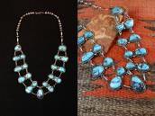 Vintage Bisbee Turquoise & Navajo Pearl Necklace  c.1970