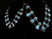 Vintage Bisbee Turquoise & Navajo Pearl Necklace  c.1970