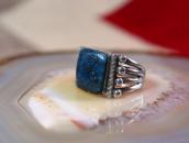 Vtg Navajo Men's Ring w/Replaced TopGrade Kingman TQ c.1930～