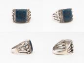 Vtg Navajo Men's Ring w/Replaced TopGrade Kingman TQ c.1930～