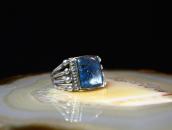 Vtg Navajo Men's Ring w/Replaced TopGrade Kingman TQ c.1930～