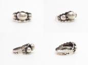 Atq "Navajo Pearl" Face Stamped Silver Tourist Ring  c.1935～