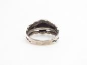 Atq "Navajo Pearl" Face Stamped Silver Tourist Ring  c.1935～