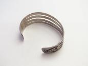Antique Navajo Stamped Ingot Silver Split Band Cuff  c.1935～