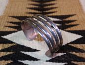 Antique Navajo Stamped Ingot Silver Split Band Cuff  c.1935～