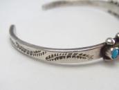 Vintage Zuni Turquoise Row Narrow Cuff Bracelet  c.1940～