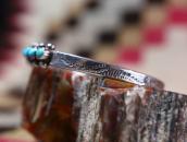 Vintage Zuni Turquoise Row Narrow Cuff Bracelet  c.1940～