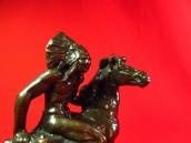 Vintage  Plaster Indian Riding Horse Statue Object  c.1940～
