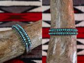 Vintage Zuni 2 Row Petit Point Turquois Cuff Bracelet c.1940