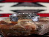 Vintage Zuni 2 Row Petit Point Turquois Cuff Bracelet c.1940