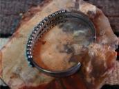 Vintage Zuni 2 Row Petit Point Turquois Cuff Bracelet c.1940