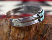 Vintage Zuni 2 Row Petit Point Turquois Cuff Bracelet c.1940