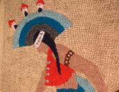 Vintage Pueblo Dancer Embroidery Wall Hangings  c.1970