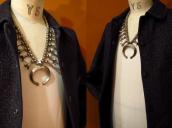 Vintage Navajo Silver Squash Blossom Naja Necklace  c.1960