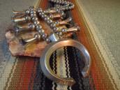 Vintage Navajo Silver Squash Blossom Naja Necklace  c.1960