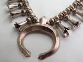 Vintage Navajo Silver Squash Blossom Naja Necklace  c.1960