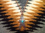 【UITA10】 Atq Navajo Human Shaped Pendant Necklace  c.1930～