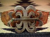 Antique Cast Pin Brooch with Turquoise  c.1930～