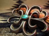 Antique Cast Pin Brooch with Turquoise  c.1930～