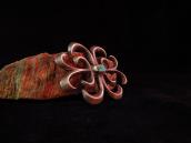 Antique Cast Pin Brooch with Turquoise  c.1930～