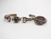 Antique Tomahawk Patched Narrow Cuff Bracelet w/TQ  c.1930～