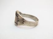 Antique Thunderbird Patched Mens Silver Tourist Ring c.1930～
