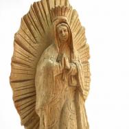 Antique Virgin of Guadalupe Mexico Woodcarving