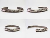 Atq Arrows Stamped Ingot Silver Triangular Wire Cuff c.1925～