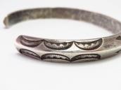 Atq Arrows Stamped Ingot Silver Triangular Wire Cuff c.1925～