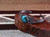 【Homer Vance】 Hopi Vintage Cuff Bracelet w/Turquoise  c.1930