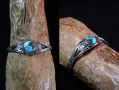 【Homer Vance】 Hopi Vintage Cuff Bracelet w/Turquoise  c.1930