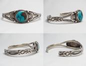 【Homer Vance】 Hopi Vintage Cuff Bracelet w/Turquoise  c.1930