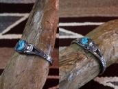 【Homer Vance】 Hopi Vintage Cuff Bracelet w/Turquoise  c.1930