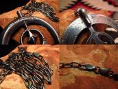 Antique Navajo Silver Necklace w/Cast Naja  c.1930～