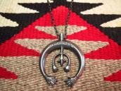 Antique Navajo Silver Necklace w/Cast Naja  c.1930～