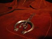 Antique Navajo Silver Necklace w/Cast Naja  c.1930～